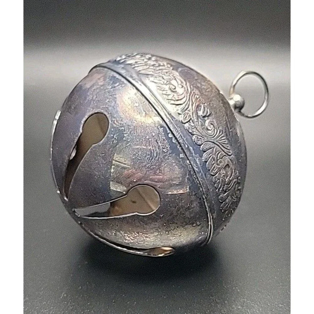 Vintage 2000 Wallace Silversmiths Sleigh Bell Christmas Ornament Y2K Anniversary